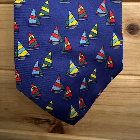 Vintage GAP Silk Nautical Sailboat Tie - Picture 5 of 7